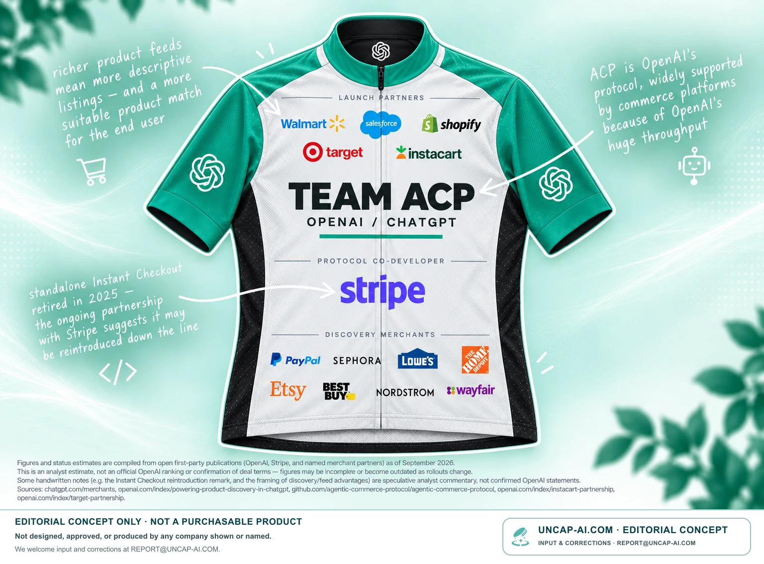Uncap-AI.com editorial concept jersey visualizing the ACP ecosystem analysis